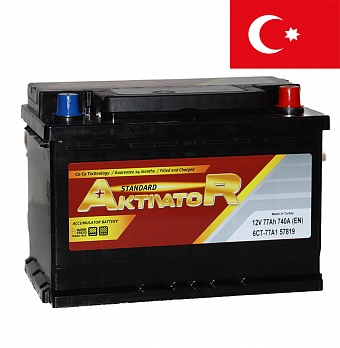 ���� ������������ AKTIVATOR Standard 6CT 77Ah R+ 740A EN 277x175x191 ��. ��. L3